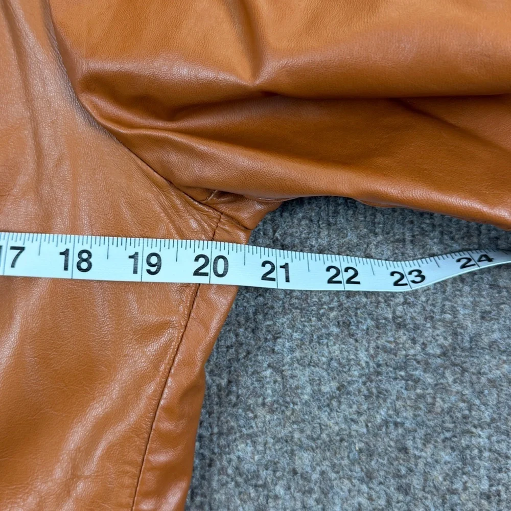 VTG Clipper Mist Genuine Leather Blazer Jacket Women’s L Tan Rust Retro 70s 80s - Picture 15 of 15
